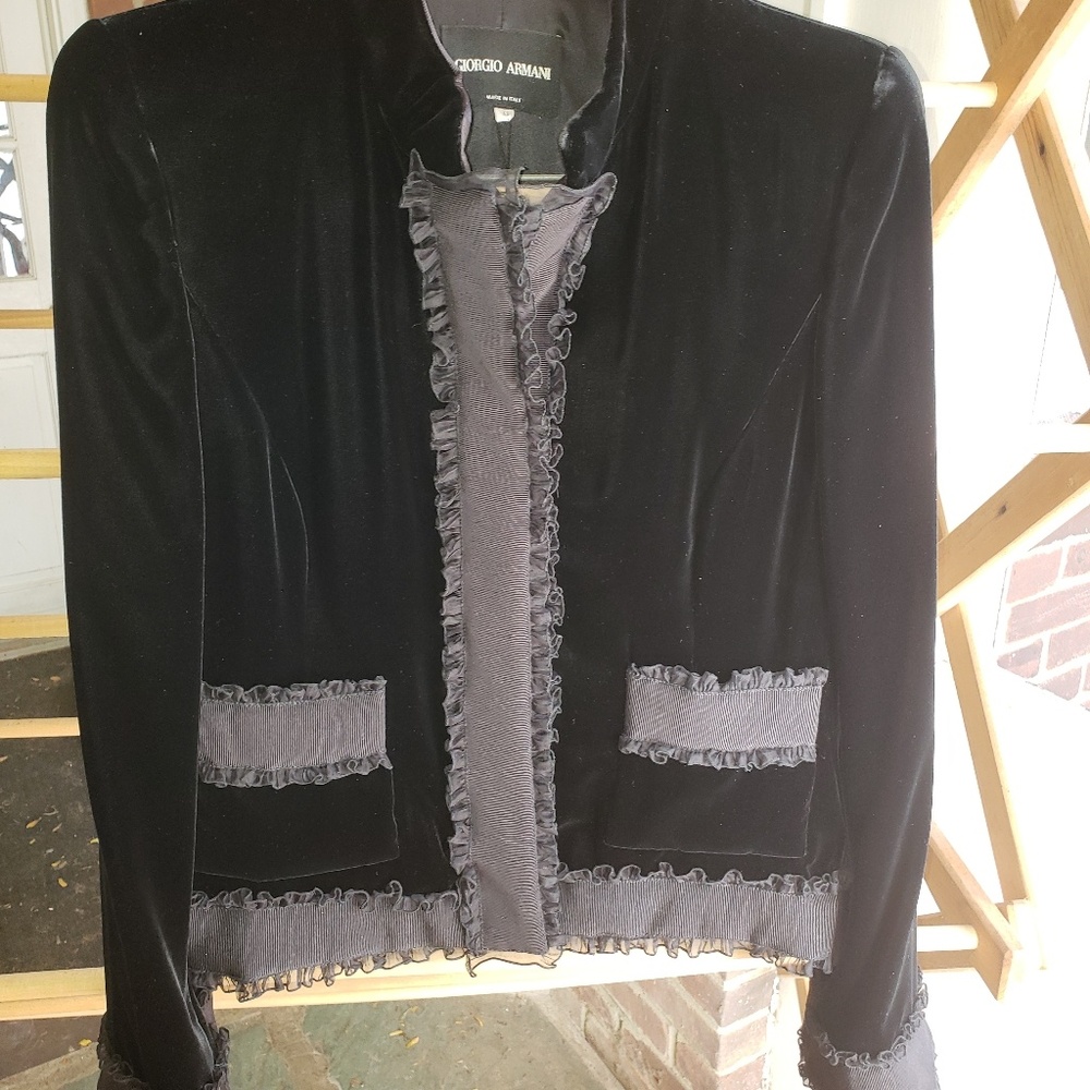 NWT Georgio Armani Velvet Dress Jacket